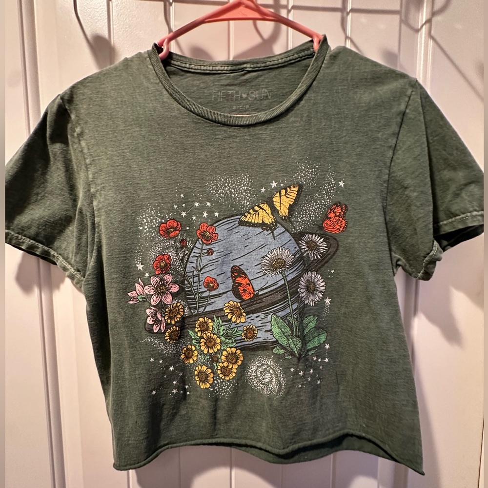 Green Crop Tee